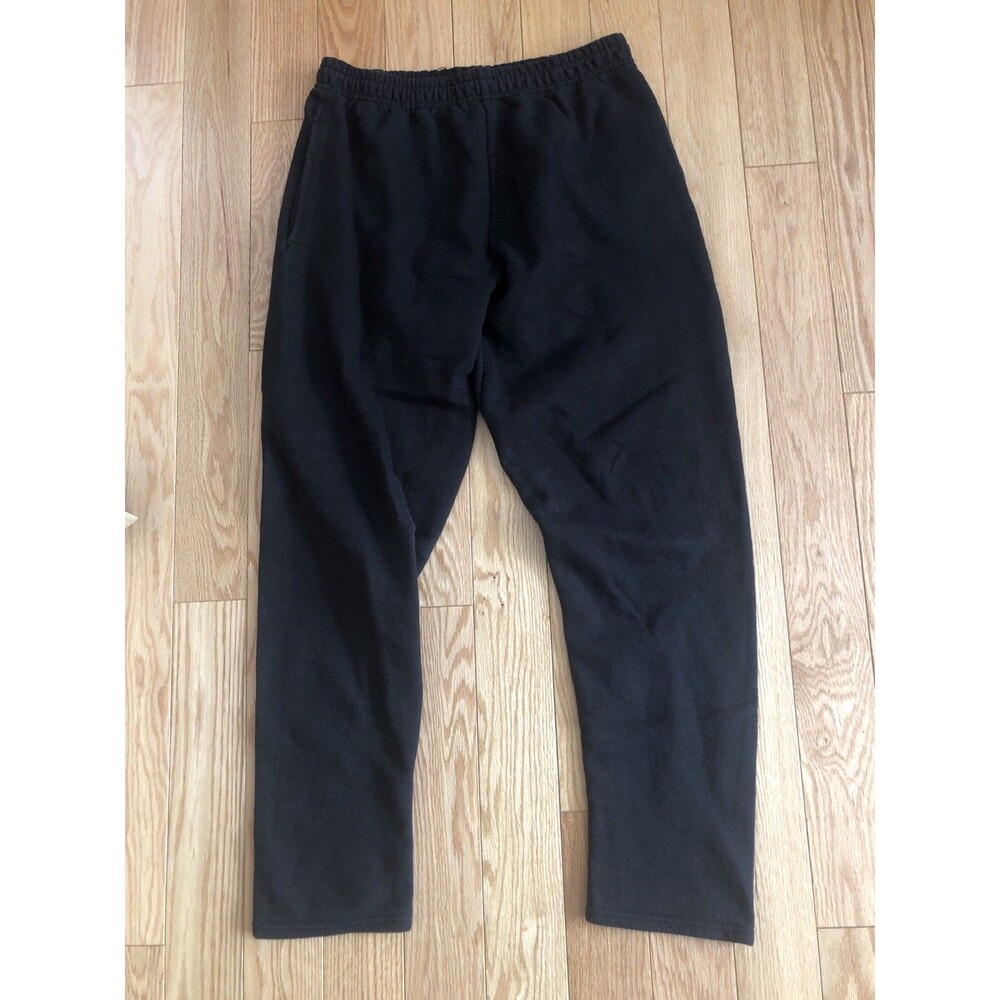 Fruit of the Loom Mens Black Sweatpants Elastic Waist Joggers Size Large